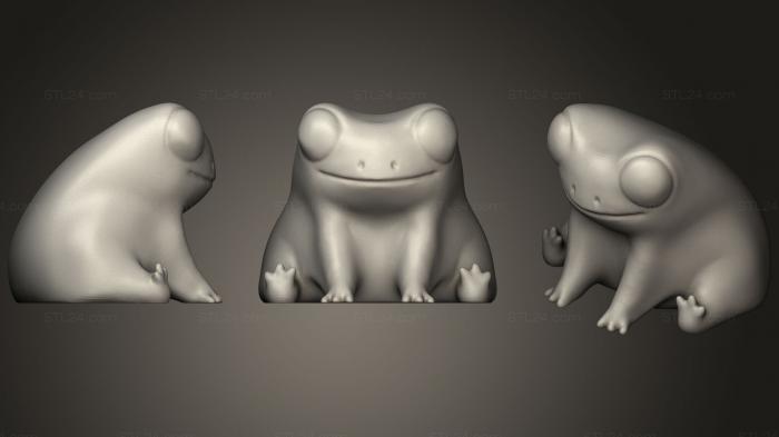 Статуэтки животных (Лягушонок Фред, STKJ_0969) 3D модель для ЧПУ станка